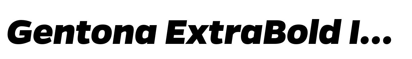 Gentona ExtraBold Italic